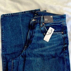 Rigid Wide Leg High Rise Dark Wash Jeans